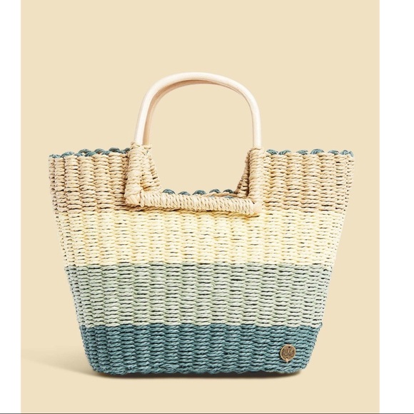 Billabong x Salty Blonde Straw Tote - Picture 1 of 8